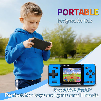Handheld game with 220 retro games - Portable gaming player with rechargeable battery and LCD screen