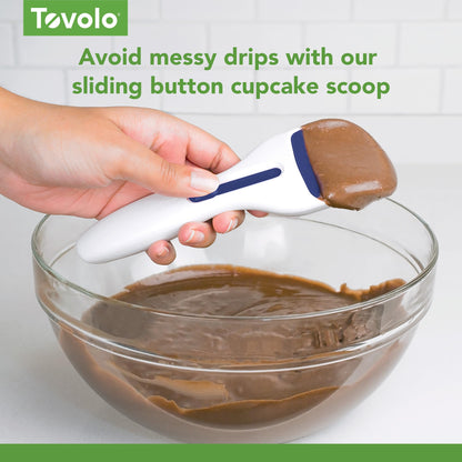 Tovolo food scoop — easy cupcake portioning tool