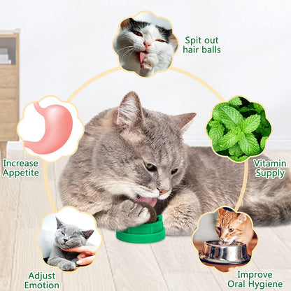 SINROBO 3 Pack Catnip Balls, Catnip Ball for Cats Wall, Edible Kitty Toys for Cats Lick, Safe Healthy Kitten Chew Toys, Teeth Cleaning Dental Cat Toys, Cat Wall Treats (1, Green)