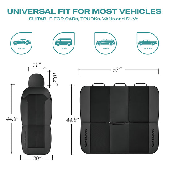 Skechers vehicle seat cover — GOGA mat waterproof design in black