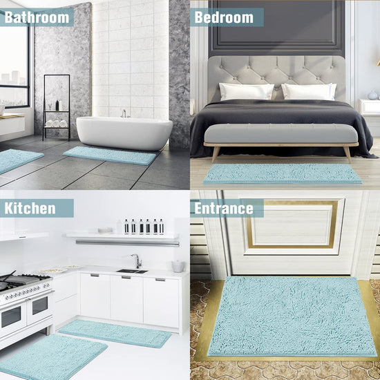 Sonoro Kate rug — Soft shaggy non-slip bath mat for water absorption and comfort