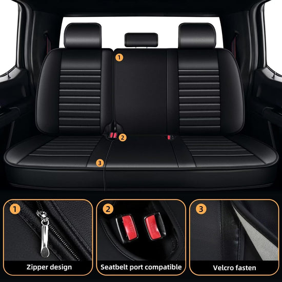 VEHICLE_SEAT_COVER — AOMSAZTO leather seat covers for 2024-2026 Toyota Tacoma truck