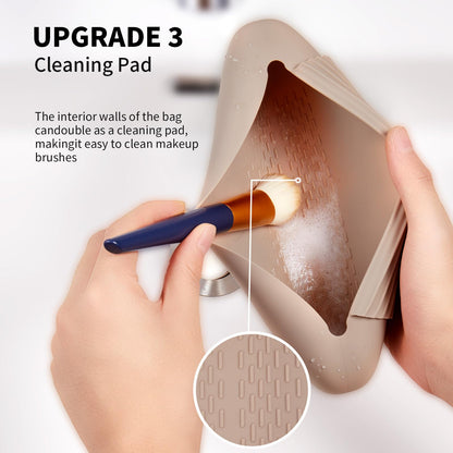 AGIKET cosmetic case — Portable holder with anti-fall out magnetic closure