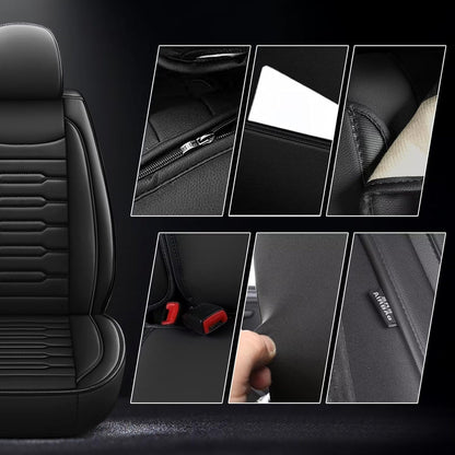 AOMSAZTO vehicle seat cover - custom fit for Audi Q5 2009-2026 black faux leather