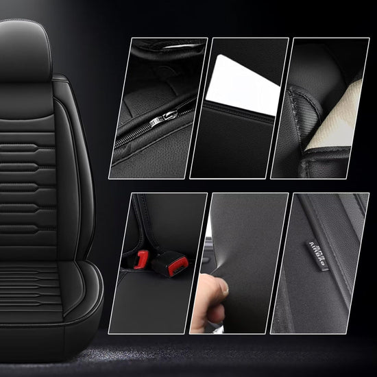 AOMSAZTO vehicle seat cover - custom fit for Audi Q5 2009-2026 black faux leather