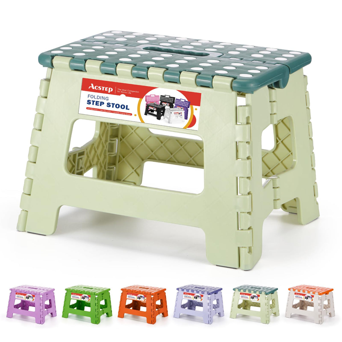 ACSTEP step stool — 9 inch and 13 inch folding design