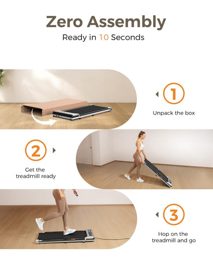 Yagud treadmill — 2.5 HP portable walking and jogging machine with remote control and LED display