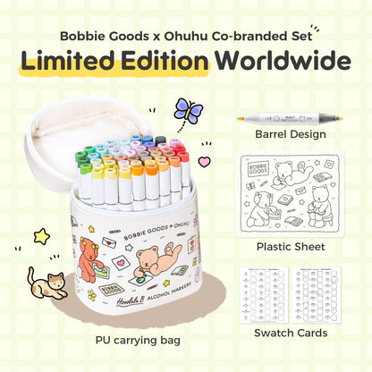 Marking pen — Ohuhu & Bobbie Goods 48-color brush and fine alcohol markers for artists