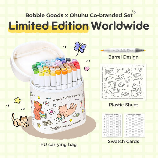 Marking pen — Ohuhu & Bobbie Goods 48-color brush and fine alcohol markers for artists