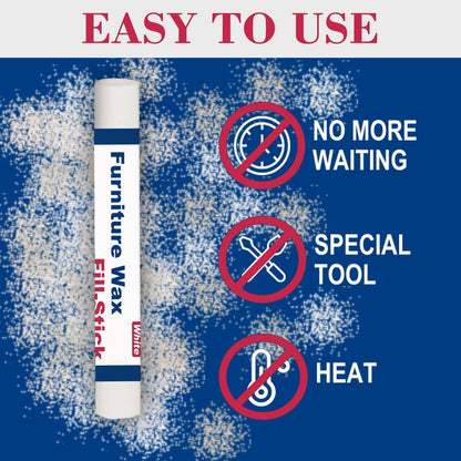 Kenbry wood furniture repair kit — includes filler for seamless repairsKenbry wood furniture repair kit — features easy-to-use filling solution
