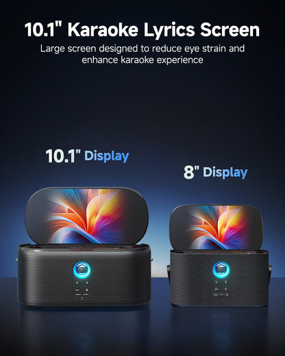 Ikarao karaoke machine — portable with lyrics display and wireless microphones