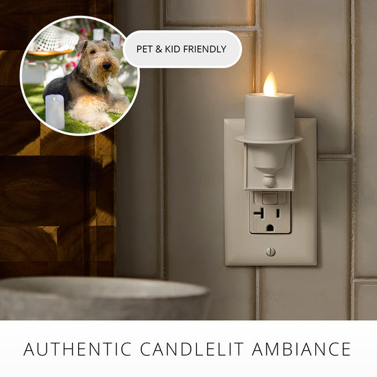 Luminara lamp — Flameless design with dusk to dawn auto sensor and real-flame effect technology