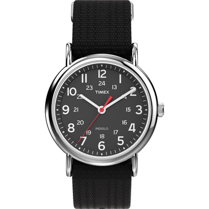 Timex Weekender watch — 38mm unisex design with INDIGLO backlight and nylon strap