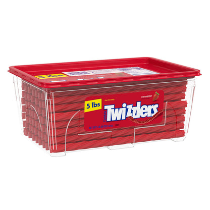 TWIZZLERS twists strawberry licorice style candy tub, low fat, 5 lb