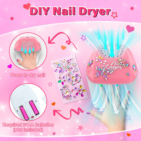 Glisiol kids nail polish set — nail kit for girls aged 3-12 years old
