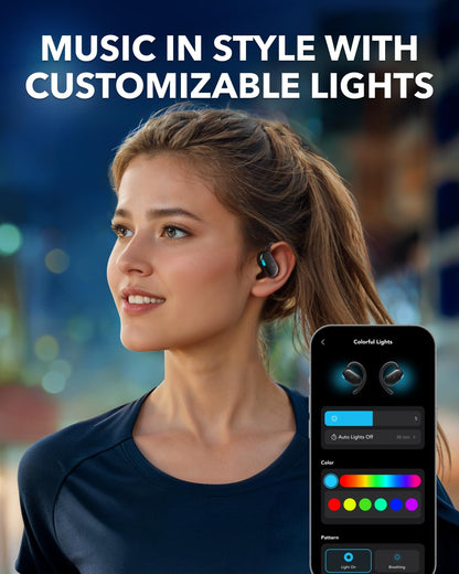 Soundcore V20i headphones — adjustable ear hooks for a snug fit and powerful sound