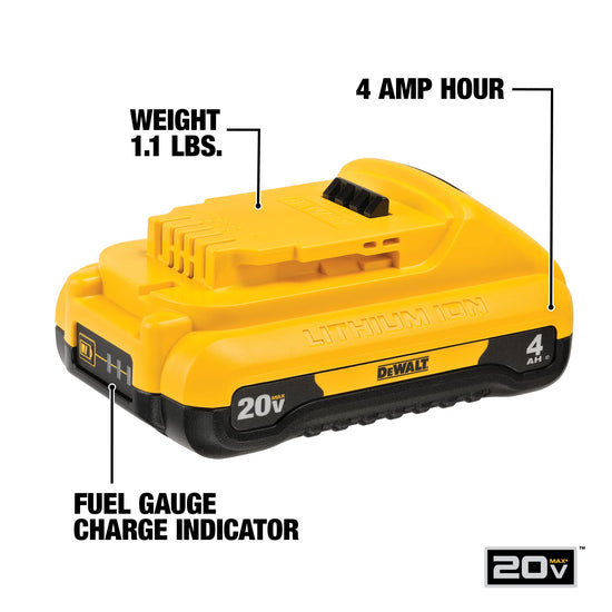 Battery — DEWALT 20V MAX compact 4.0-Ah