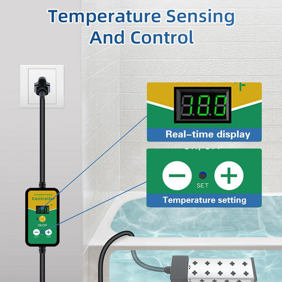 Immersion Water Heater with Controller, 1800W Portable Bucket Heater