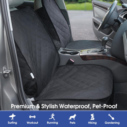 Vehicle seat cover — Heavy duty waterproof protector with side flaps, 2-pack
