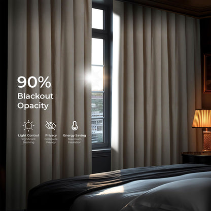 HPD blackout velvet curtain – heat and light blocking for bedroom or living room
