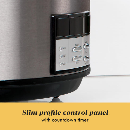 Slow cooker — Programmable stainless steel design by Crock-Pot 1500 oval model