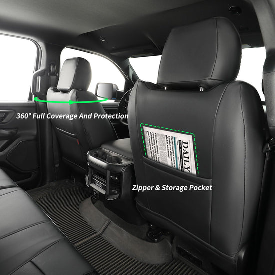 Vehicle seat cover — Luxury waterproof leather for Ram 2500/3500 2019-2026