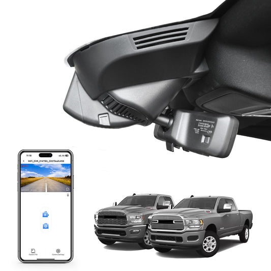 Front 4K dash cam for Dodge RAM 2500/3500 2019-2026 with WiFi and GPS