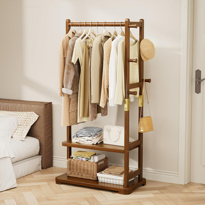 Solid Wood Clothes Rack