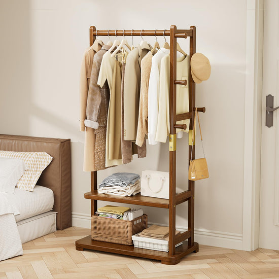 Solid Wood Clothes Rack
