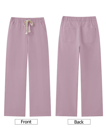 Luvamia wide leg jeans - high waisted pull on denim pants with pockets