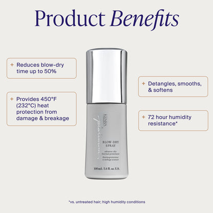 Kenra Platinum Blow-Dry Spray — time-saving heat protectant for medium to coarse hair.