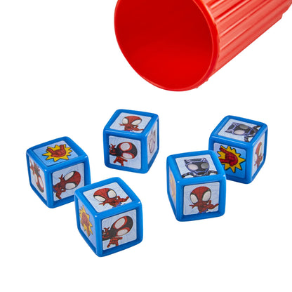 Board game — Hasbro Gaming Spidey and His Friends Yahtzee Jr. Marvel Edition for kids aged 4 and up