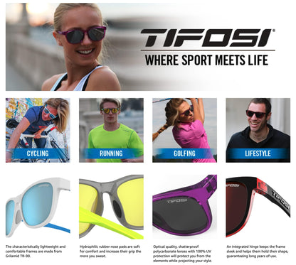 Tifosi Swank sunglasses — tangle free design for an active lifestyle