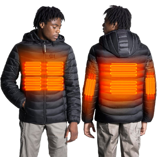 ANTARCTICA GEAR Heated Jacket, Lightweight Heating Jackets with 12V Power Bank, 6 Areas Winter Coat for Men and Women