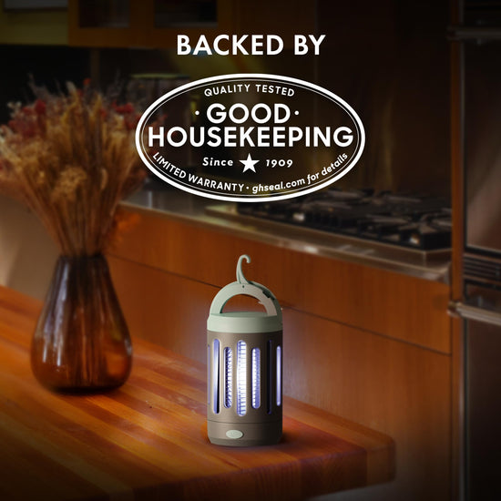 STEM electric fly and mosquito trap — includes micro-USB charging cable and cleaning brush