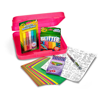Art craft kit — Crayola glitter crayons and coloring supplies set for kids ages 5+