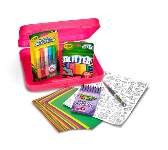 Art craft kit — Crayola glitter crayons and coloring supplies set for kids ages 5+