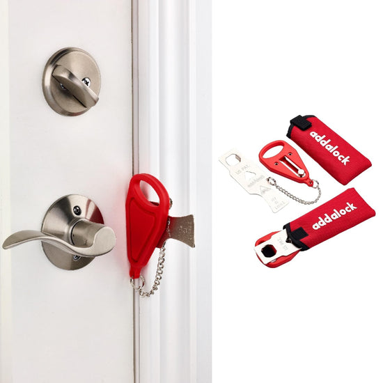 Lock — Original portable door lock by Rishon Enterprises Inc. for security and travel.