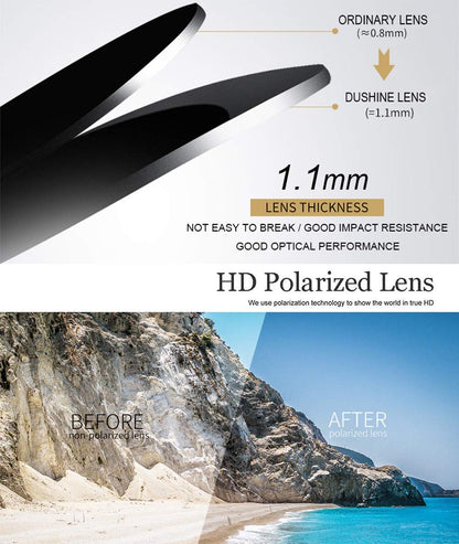 DUSHINE sunglasses — polarized retro style with UV400 protection