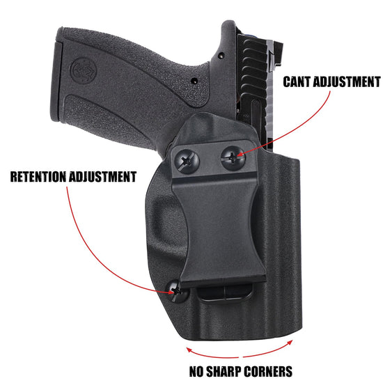IWB Holster for Smith & Wesson Bodyguard 2.0 TS & NTS Pistol .380 ACP - Concealed Carry Inside Waistband Holster with Secure Snap Lock, Slim Profile & Lightweight Durability