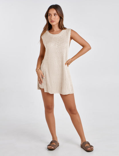 Bianstore women's summer sweater set - sleeveless knit pullover and matching shorts