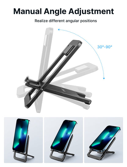 JSAUX portable electronic device stand — Foldable aluminum design for travel compatibility.