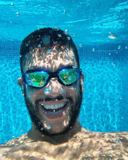 Aegend swim goggles - No leaking, anti-fog, UV protection, mirrored design for adults.