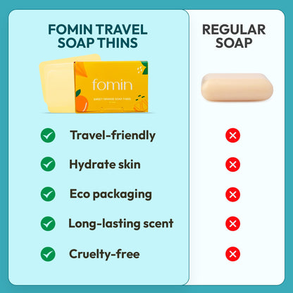FOMIN - Paper soap sheets for hand washing — portable travel soap sheets