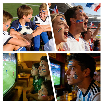 Temporary tattoo — 45 PCS World Cup soccer designs for party decorations and favors