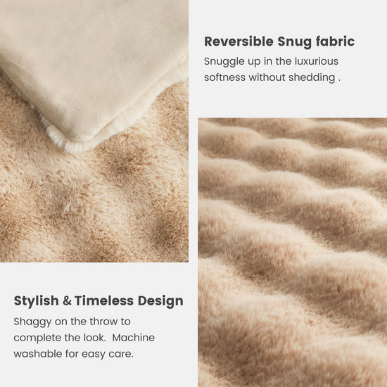 Faux fur throw blanket — cozy bliss softness