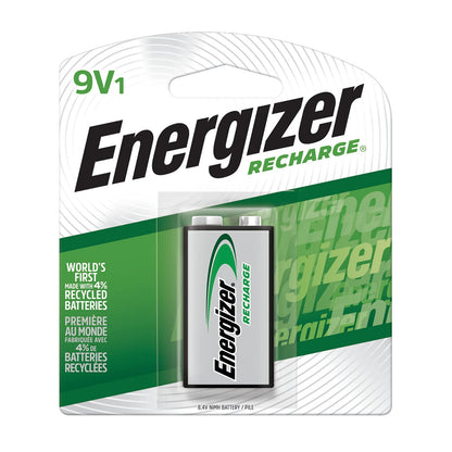 Energizer rechargeable battery charger — charges multiple battery sizes including C, D, AA, AAA, and 9V