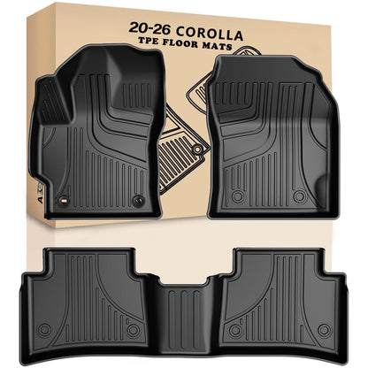 AOMSAZTO car floor mats - Heavy duty TPE all weather liners for Toyota Corolla sedan 2020-2026