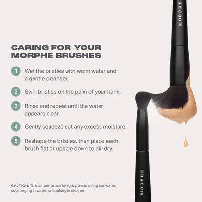 Morphe makeup brushes — 20 piece set with synthetic bristles and case