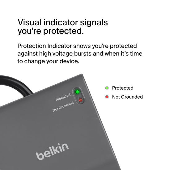 Belkin power strip — 12 AC outlets with 8ft flat plug and 3,940 joules protection